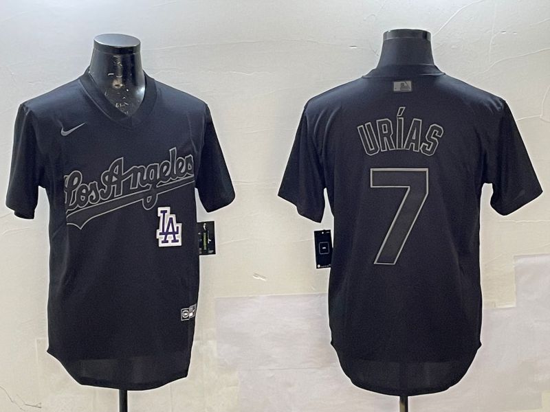 Men Los Angeles Dodgers #7 Urias Black Throwback Game 2025 Nike MLB Jersey style 02258->los angeles dodgers->MLB Jersey